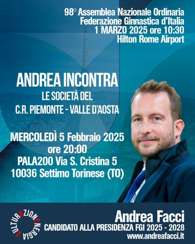 Andrea Facci incontra le Società del Piemonte